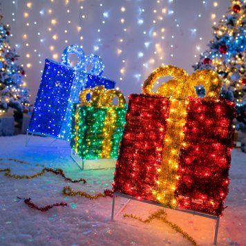 3D-фигура "Новогодний Подарок" с LED подсветкой (1.5м) ILL-03 фото