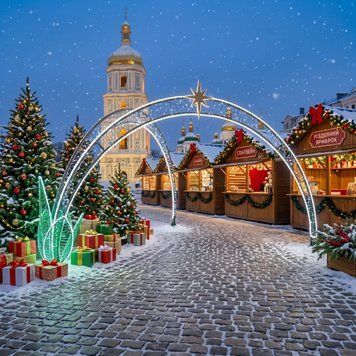 Святкова світлодіодна Арка-тунель для фотозони (3м) 702727 фото